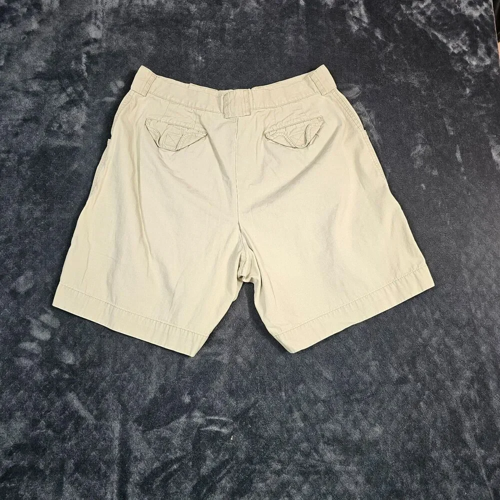 Eddie Bauer Cargo Shorts Women's 14 Beige Outdoors Hiking 100% Cotton - Picture 2 of 6